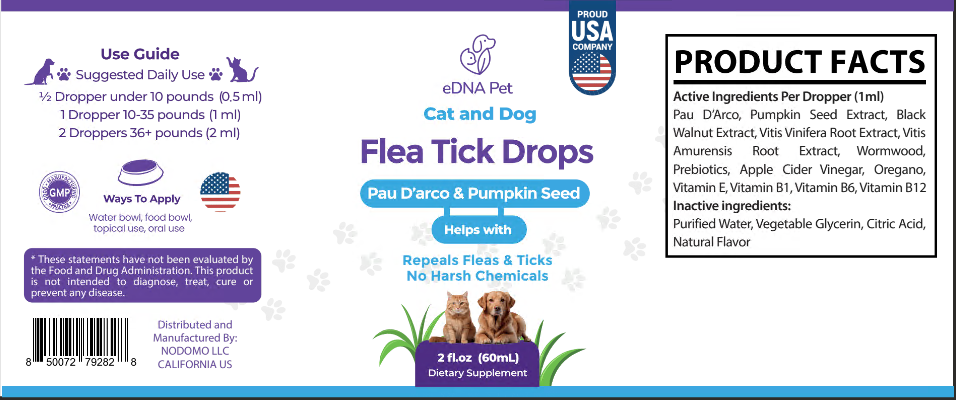EDNA Pet - Natural Flea & Tick Drops for Cats & Dogs