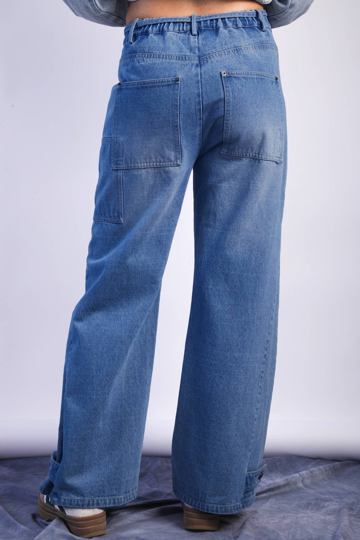 Wide Leg Washed Denim Jean - Effortless Style and Comfort