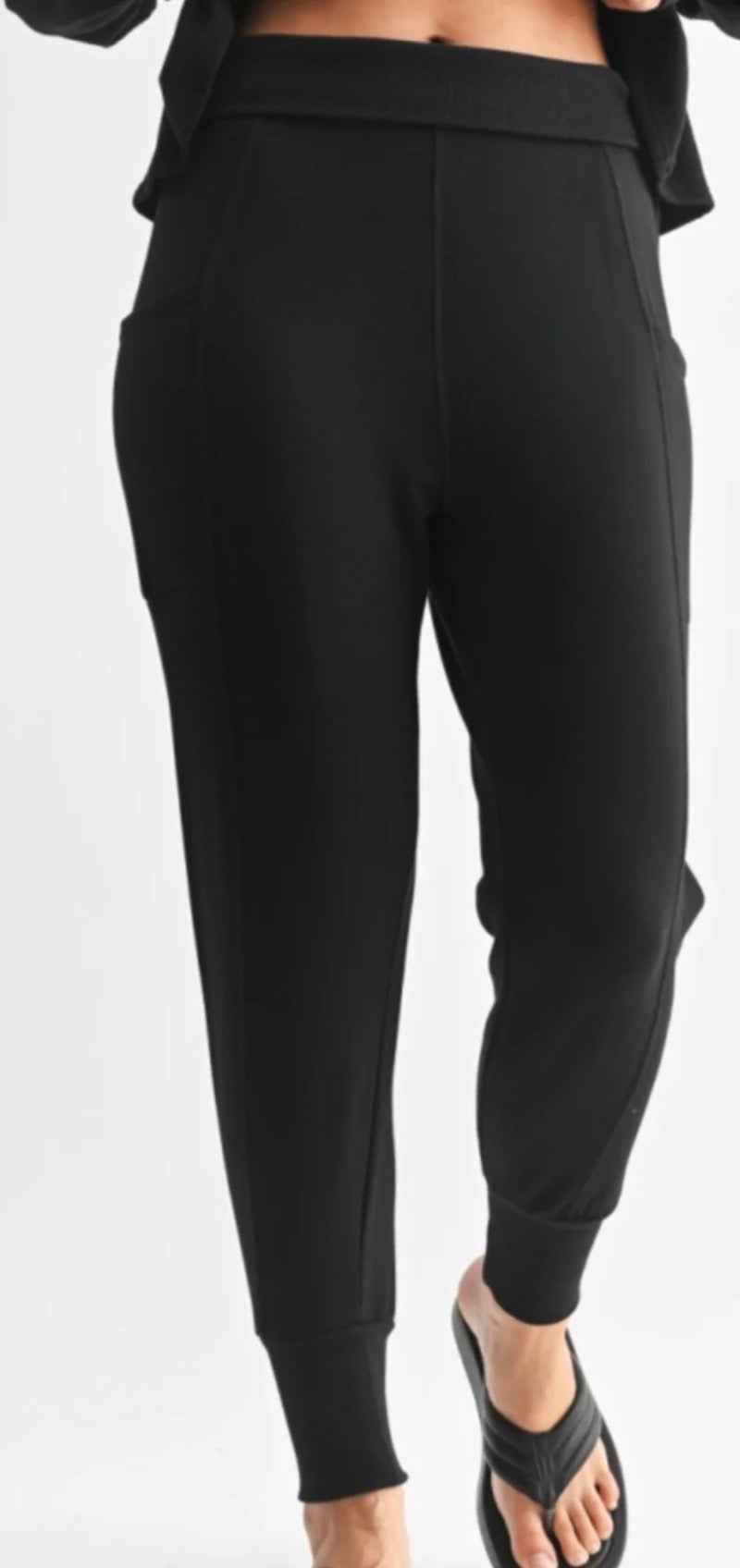 Mono b DROP CROTCH FOLDOVER JOGGER PANTS