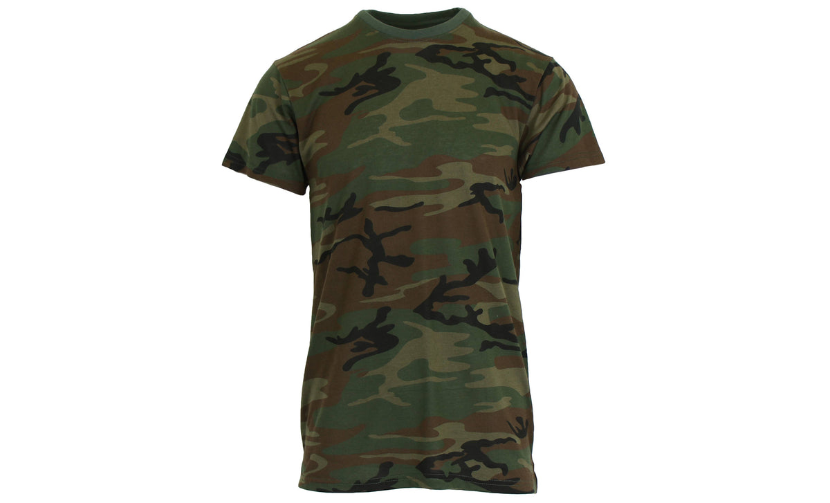 Men's Camo Printed Short Sleeve Crew Neck Tee