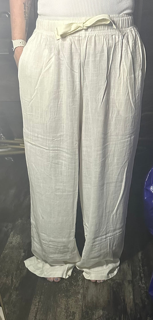 Linen Drawstring Pants