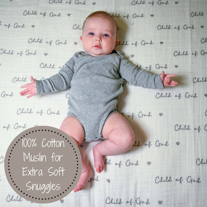 Baby Musselin Puckdecke 120x120 Kind Gottes