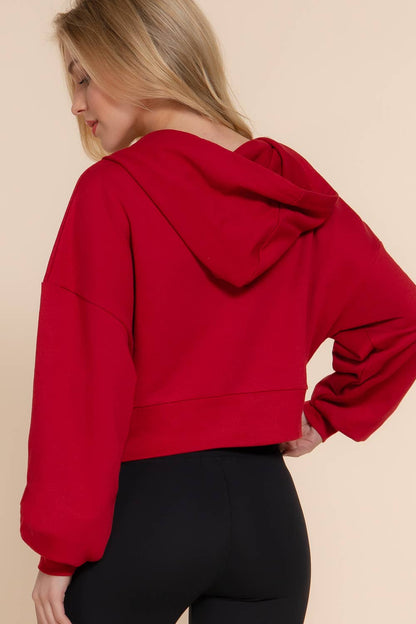 Long Sleeve Hoodie French Terry Zip Up Jacket