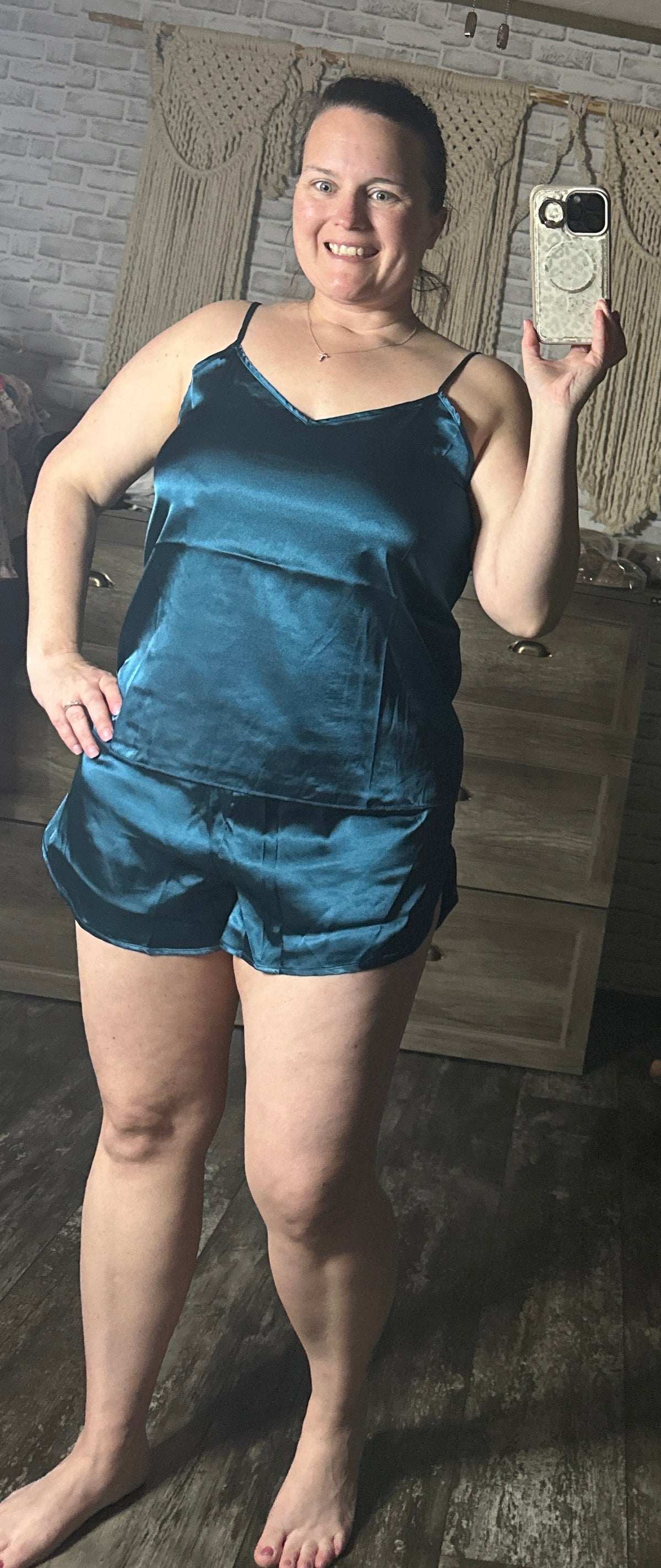 SATIN CAMI & SHORT 2 PIECE SET for Luxurious Comfort