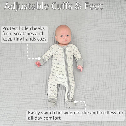 Bamboo Baby Convertible Zipper Pajama Child Of God
