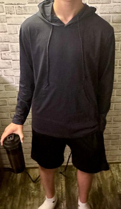 Leichter lässiger Herren-Kapuzenpullover mit Kordelzug und Tasche