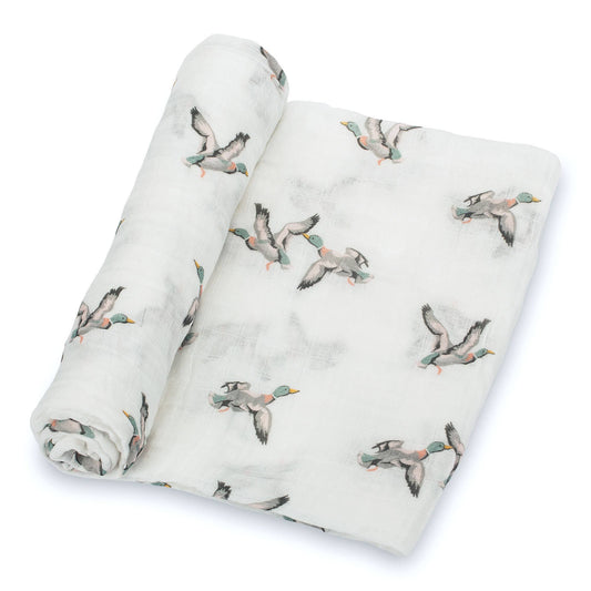 Baby Musselin Puckdecke 120x120 Quackin Up Stockente