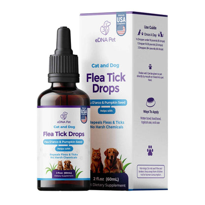 EDNA Pet - Natural Flea & Tick Drops for Cats & Dogs