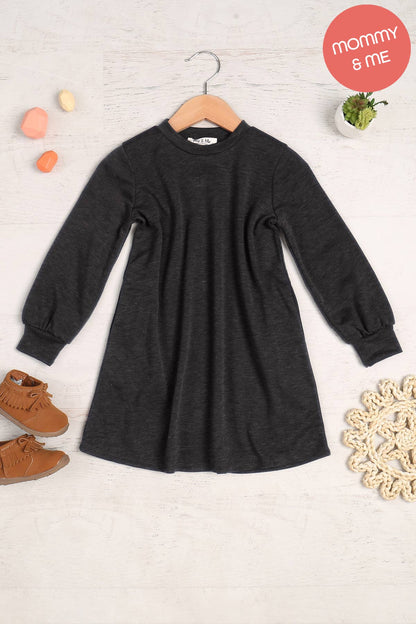 SALE!!! YMD10062TKV-KINDER SWEATKLEID MIT LANGEN BLUSENÄRMELN