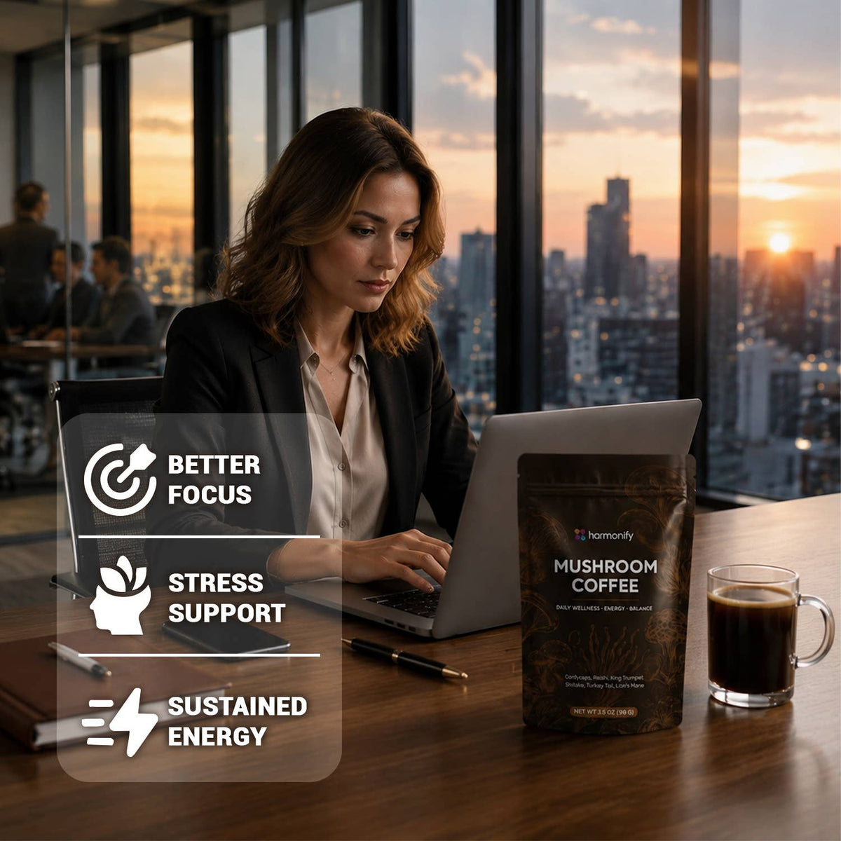 HARMONIFY Mushroom Coffee | 6-Mushroom Blend