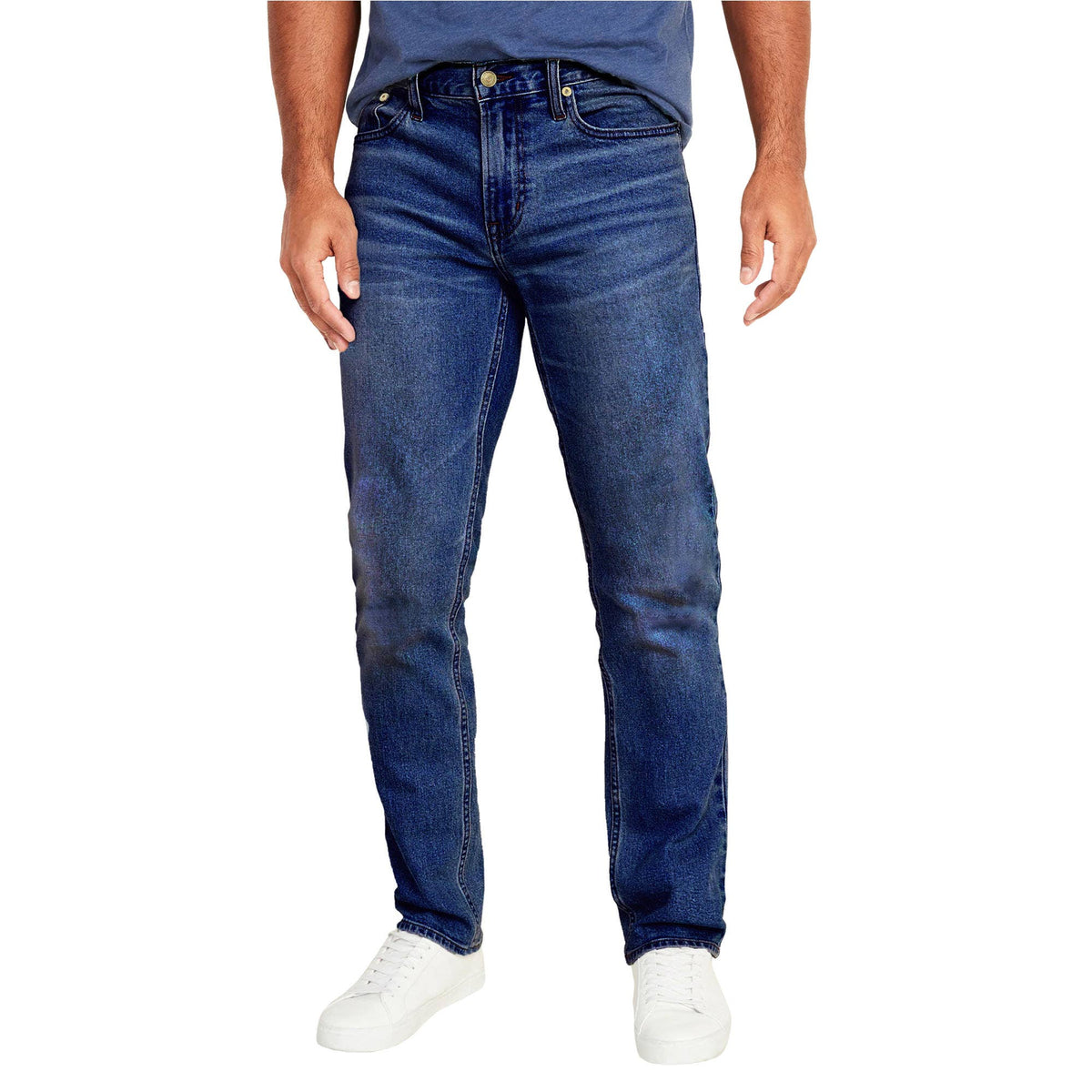 Mens Flex Stretch Slim Straight Jeans Medium Wash - Comfort Meets Style