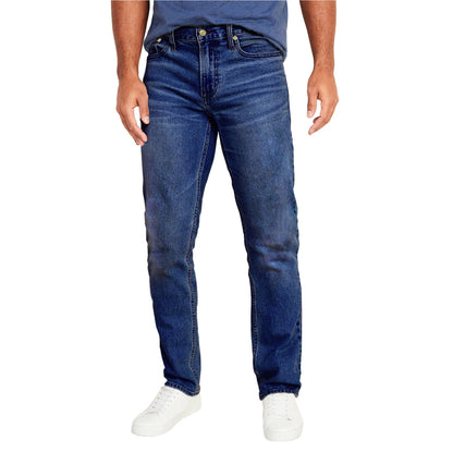 Mens Flex Stretch Slim Straight Jeans Medium Wash - Comfort Meets Style