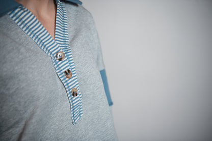 Color Block Oversized Casual Knit Top