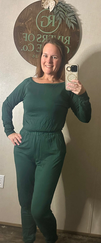 Neck Casual Jumpsuits Long Sleeve