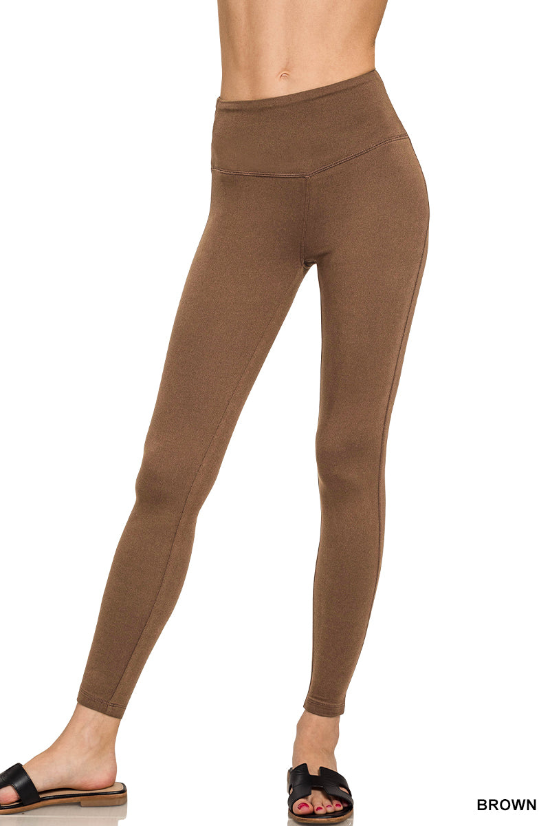 BRUSHED DTY MICROFIBER FULL LENGTH LEGGINGS