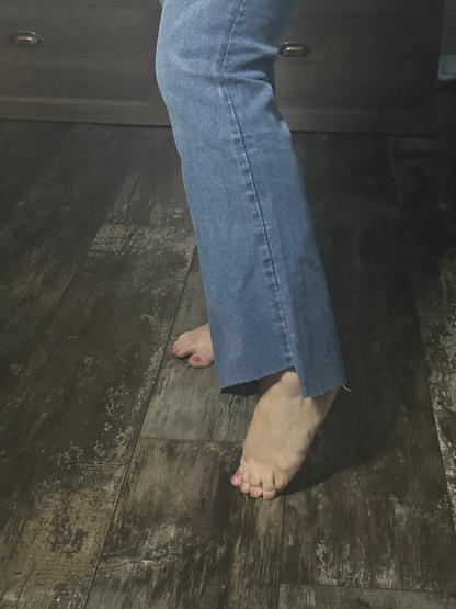 VERY JEAN Washed Denim Bootcut Pants