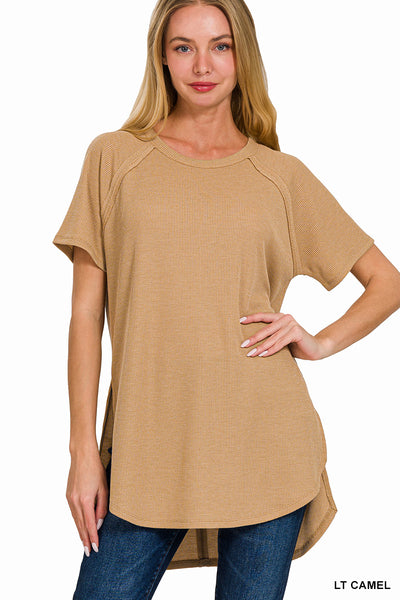 MELAGE BABY WAFFLE SHORT SLEEVE TOP