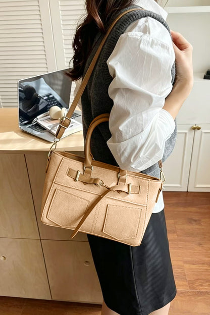 DENIM POCKET PATCH TOTE BAG