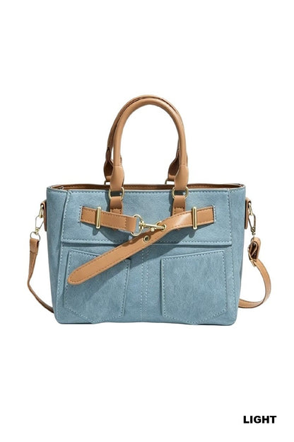 DENIM POCKET PATCH TOTE BAG
