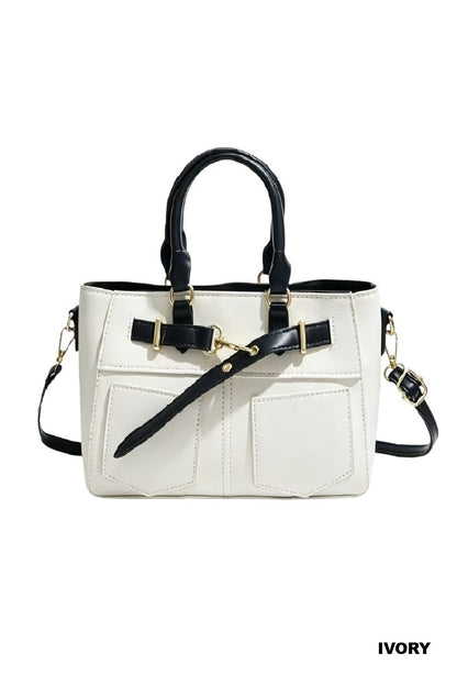DENIM POCKET PATCH TOTE BAG