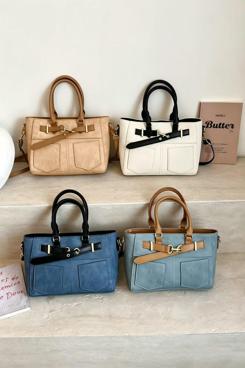 DENIM POCKET PATCH TOTE BAG