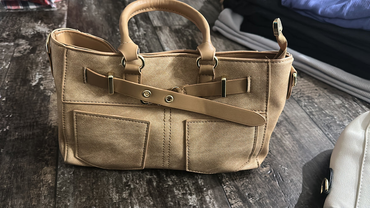 DENIM POCKET PATCH TOTE BAG