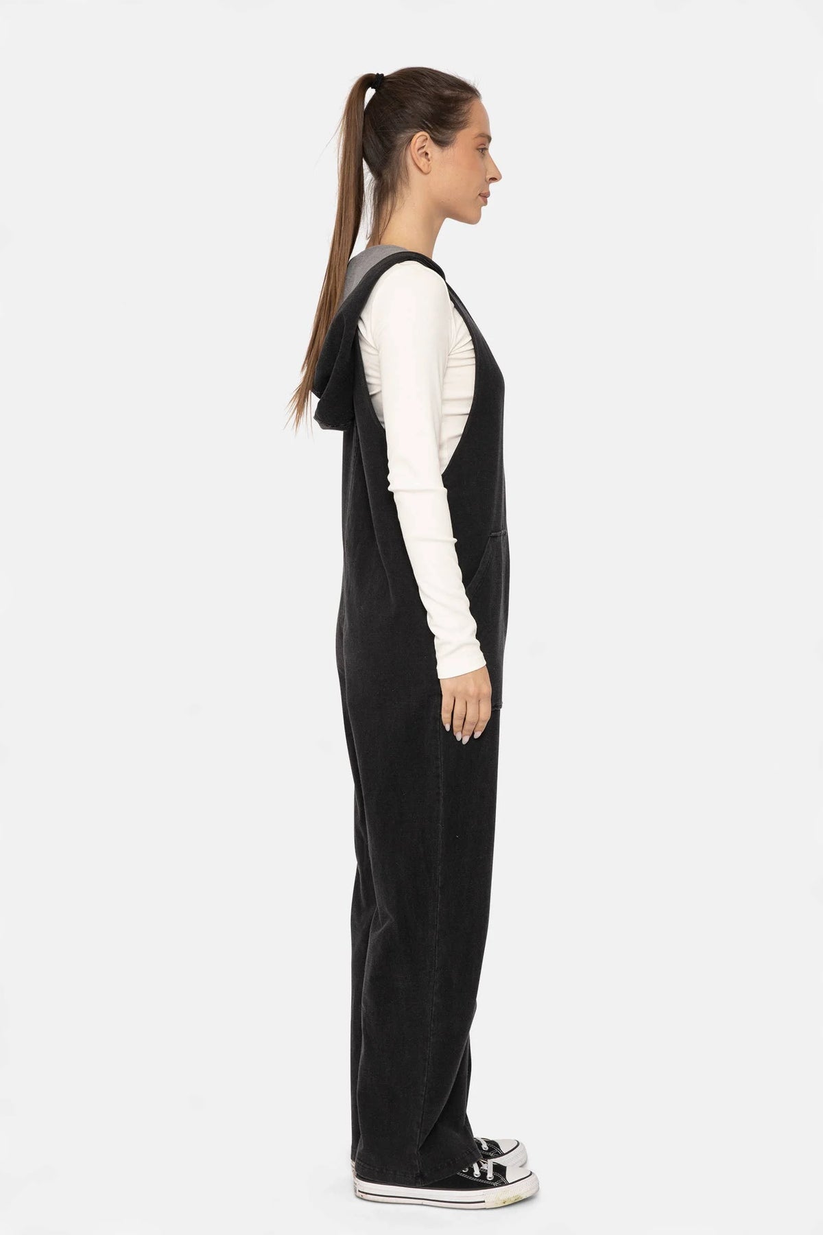 Mono B - Cotton Blend Hooded Overalls