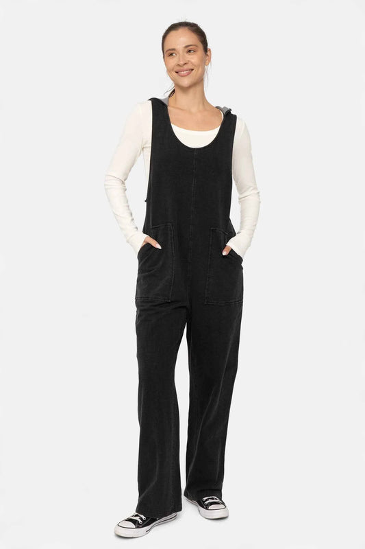 Mono B - Cotton Blend Hooded Overalls
