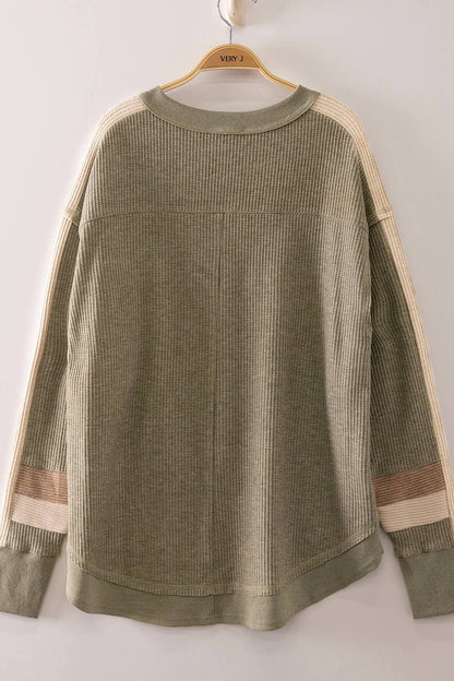 Women's Waffle Knit Pullover Sweater