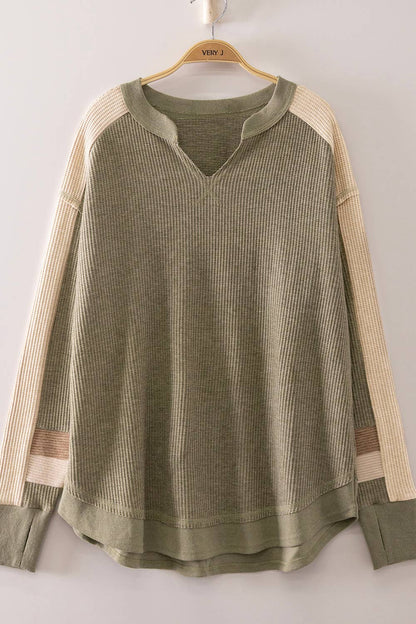 Women's Waffle Knit Pullover Sweater