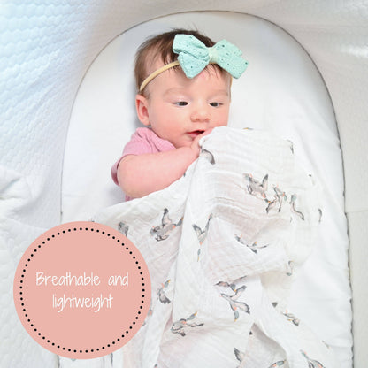 Baby Muslin Swaddle Blanket 47x47 Quackin Up Mallard Duck