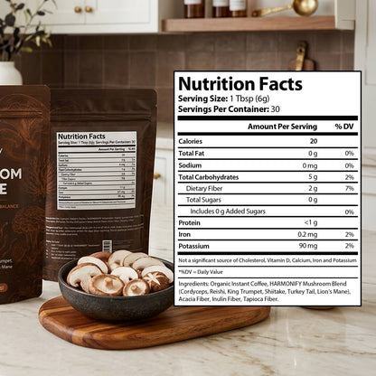 HARMONIFY Mushroom Coffee | 6-Mushroom Blend