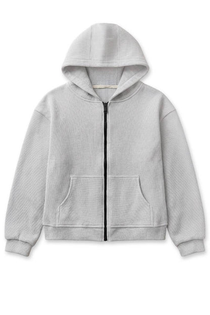 NOKI Boys' Soft Waffle Knit Zip-Up Jacket & pants