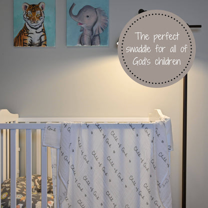 Baby Musselin Puckdecke 120x120 Kind Gottes