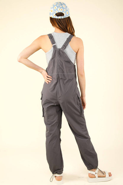 Cargo Jumpsuit: Casual Sleeveless Utility Fashion Statement